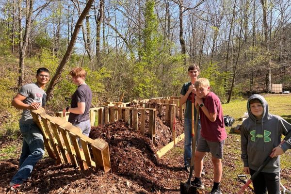 Building Acres' compost bin